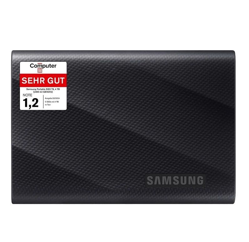 Samsung MU-PG4T0B/EU Εξωτερικός SSD T9, 4TB (2000MB/s Read, 2000MB/s Write)