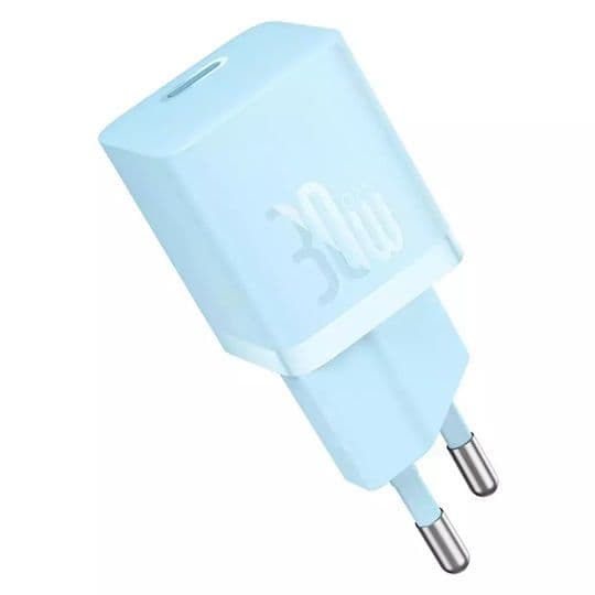 Baseus Φορτιστής Χωρίς Καλώδιο GaN με Θύρα USB-C 30W Power Delivery / Quick Charge 5.0 Μπλε (Gan5)