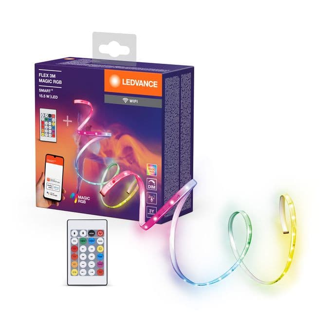 Ledvance Smart Ταινία LED Wi-Fi 220V RGB Φως 3m με Τηλεχειριστήριο