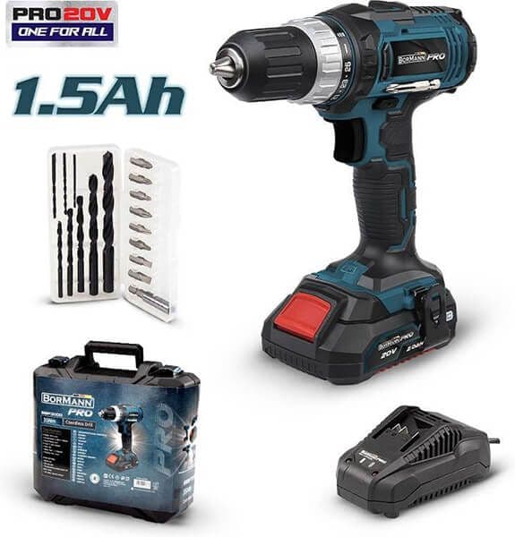 Δραπανοκατσάβιδο Μπαταρίας Bormann BBP3000 20V Li-ION 1X2Ah Βαλίτσα