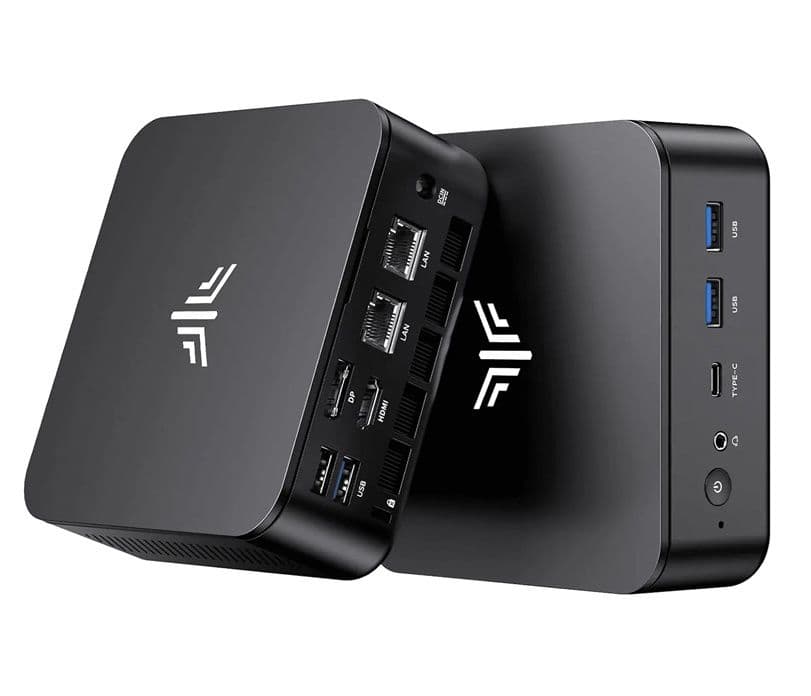 NiPoGi E3 Mini PC, Ryzen 5 3500U,NO RAM+NO SSD,Dual Gigabit Lan