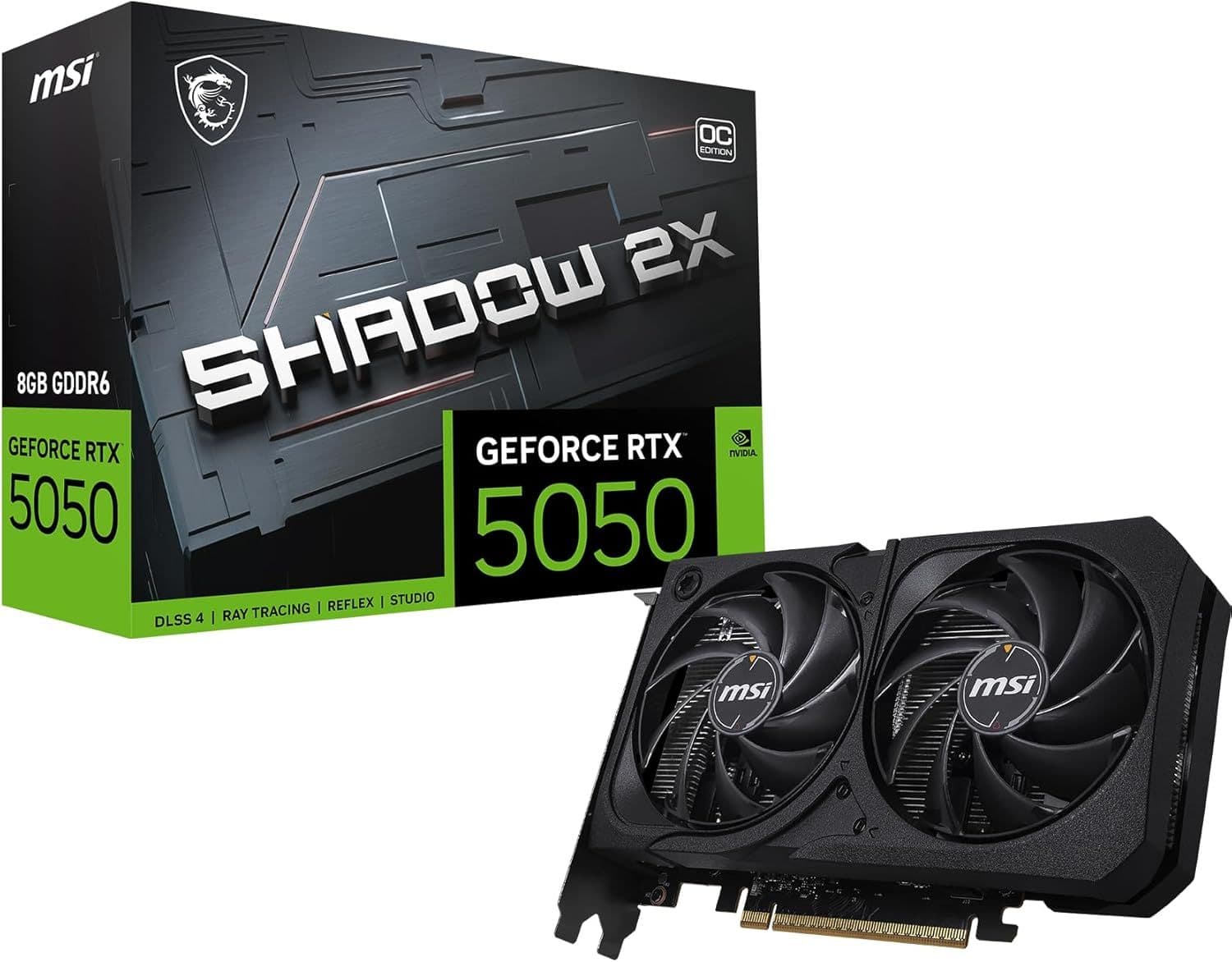 MSI GeForce RTX 5050 8GB GDDR6 Shadow 2X OC Κάρτα Γραφικών