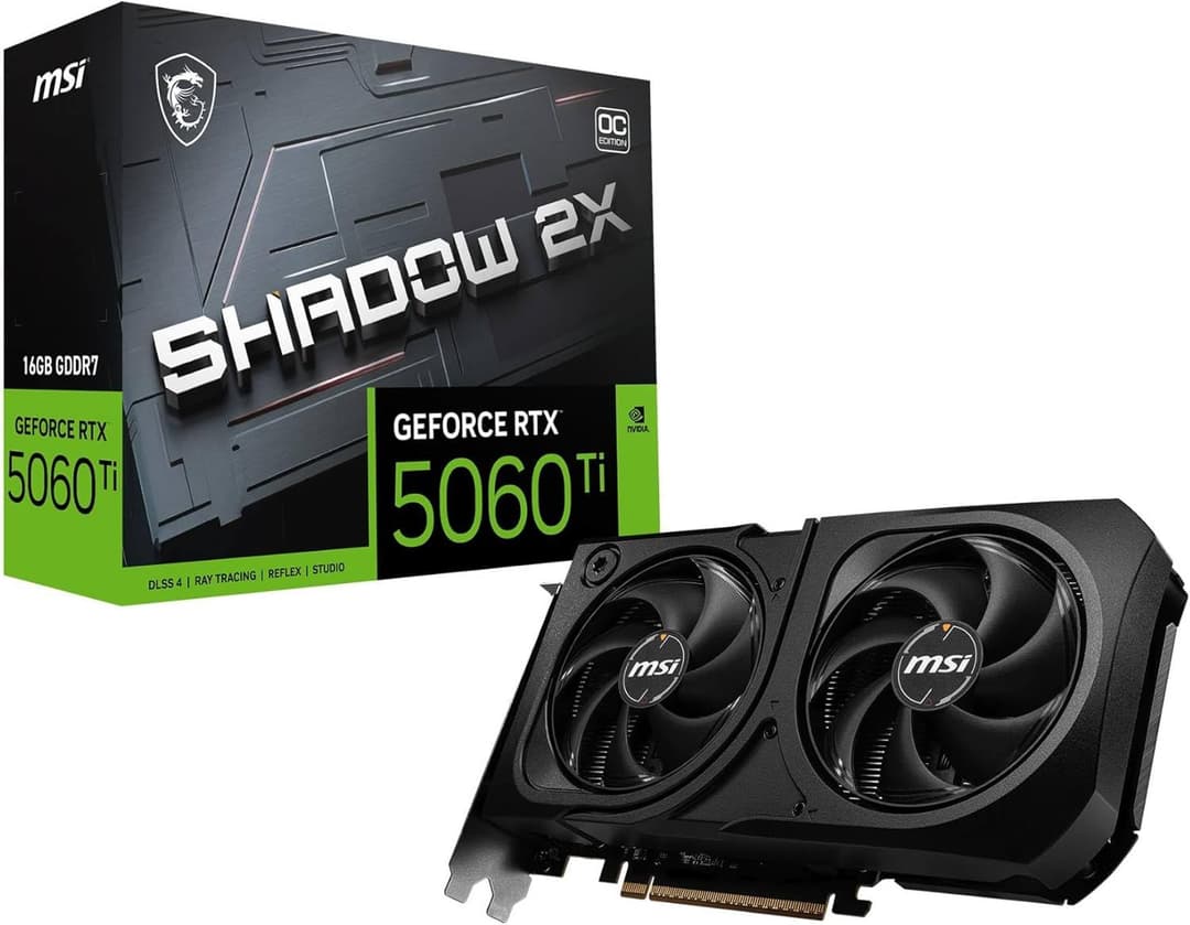 MSI GeForce RTX 5060 Ti 16GB GDDR7 Shadow 2X OC Plus Κάρτα Γραφικών