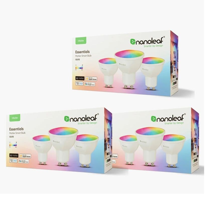 Nanoleaf Matter Thread GU10 Smart Bulbs (12 Pack)