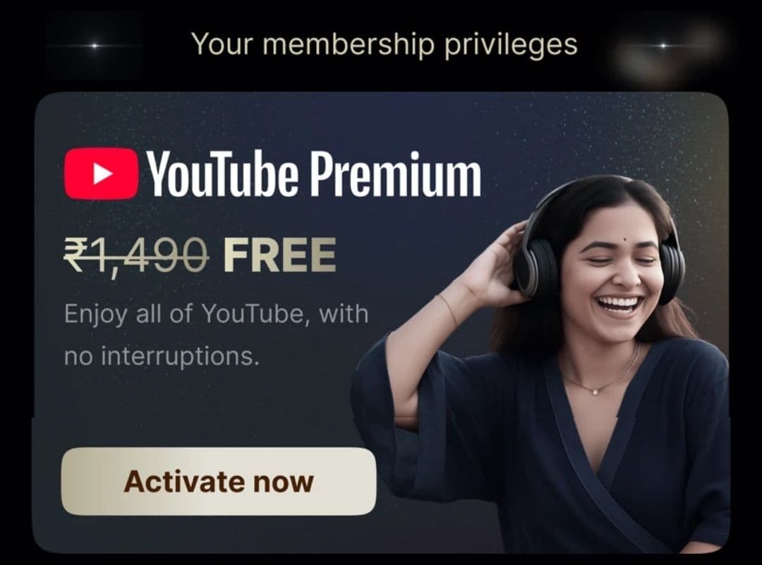 YouTube Premium 12 μήνες για 9.5€ μέσω Flipkart Black (Iνδία) με VPN