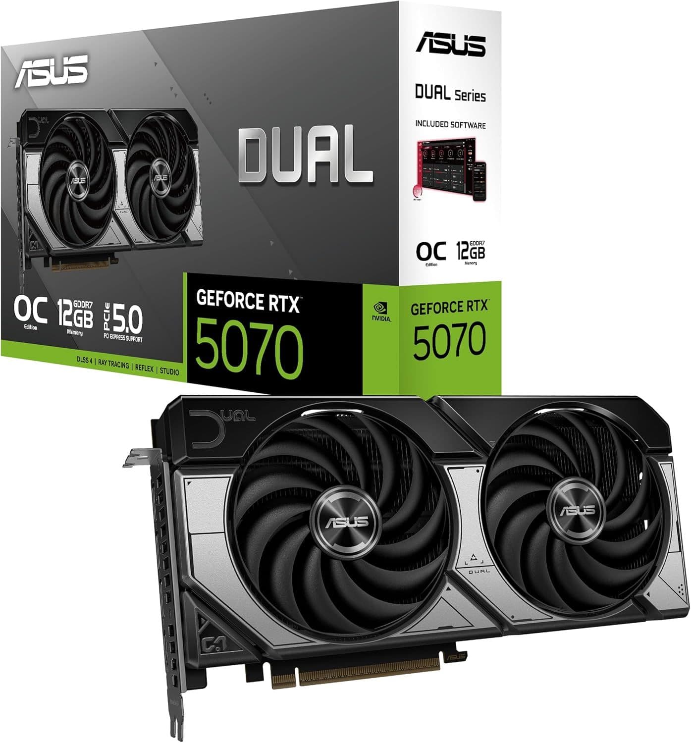 Asus GeForce RTX 5070 12GB GDDR7 Dual OC Edition Κάρτα Γραφικών
