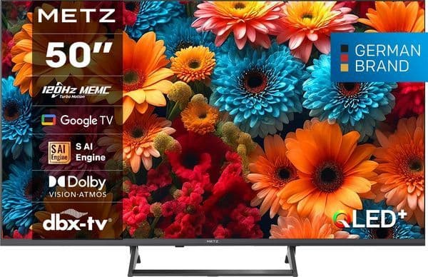 METZ 50MQF7500Z 4Κ QLED PRO GOOGLE TV 299,90 € από 373 € και άλλες τηλεορ΄άσεις