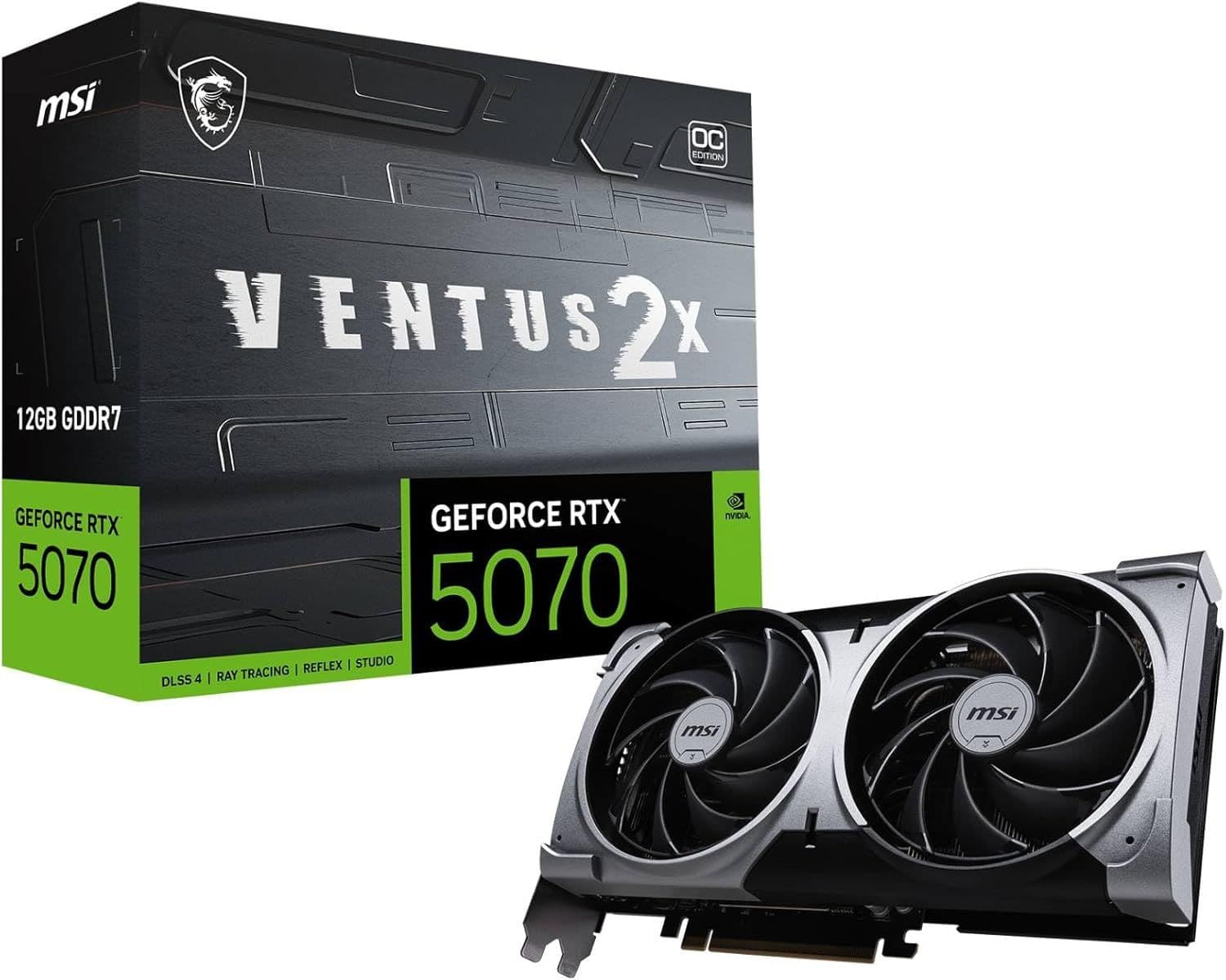 MSI GeForce RTX 5070 12GB GDDR7 Ventus 2X OC Κάρτα Γραφικών