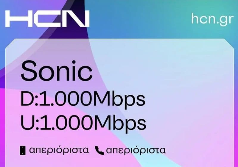 Fiber Internet HCN 1Gbs/1Gbs με 17€/μήνα (περιοχές σε Θεσσαλονίκη, Κατερίνη, Κιλκίς, Βέροια)