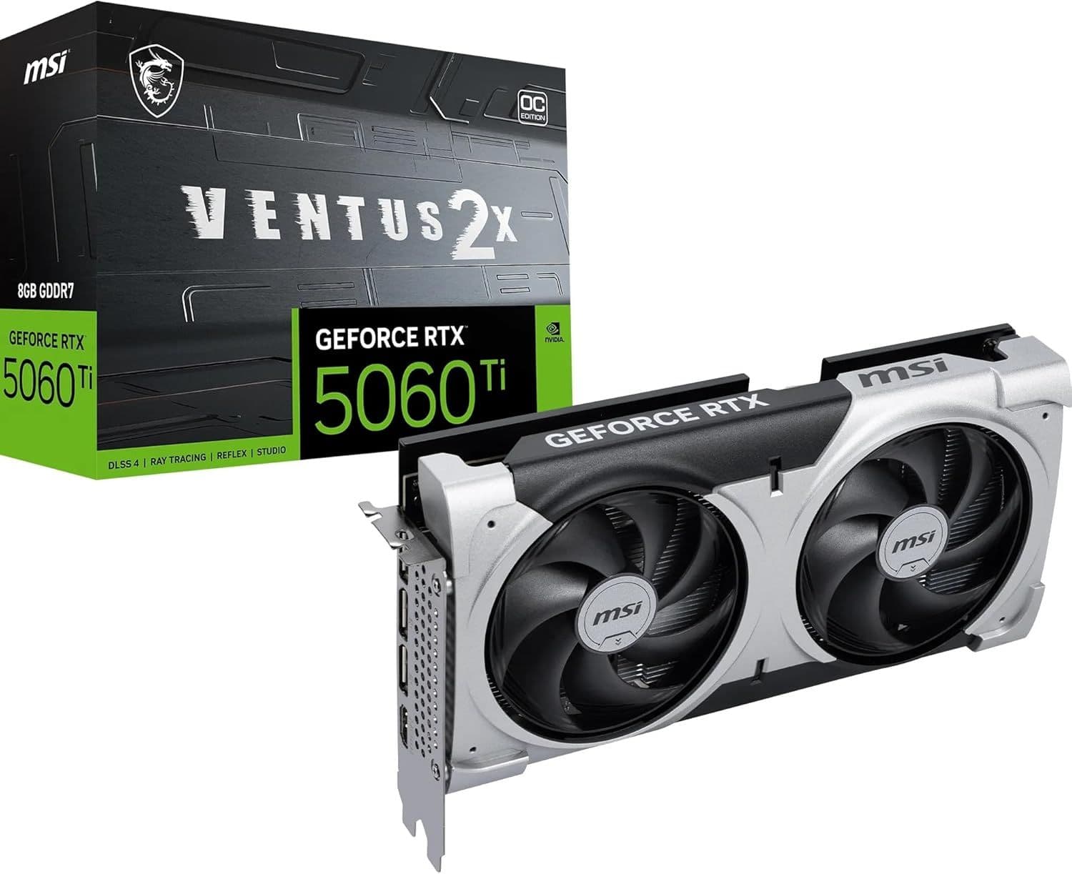 MSI GeForce RTX 5060 Ti 8GB GDDR7 Ventus 2X OC Plus Κάρτα Γραφικών