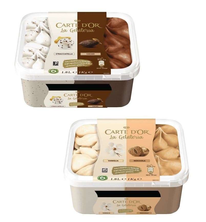 Carte D'or Stracciatella Cacao ή Vaniglia Nocciola παγωτό 1kg 1,8lt 1+1 Δώρο