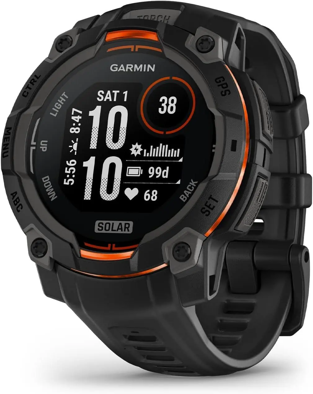 Garmin Instinct 3 Solar 45mm Αθλητικό Smartwatch