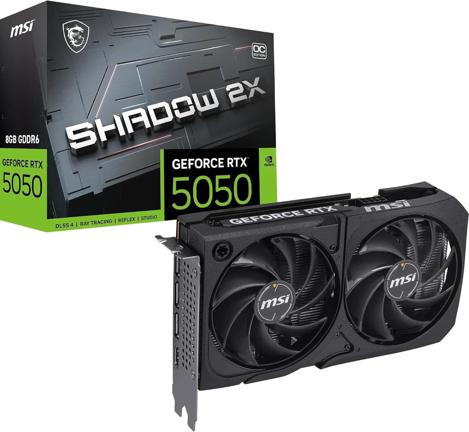 MSI GeForce RTX 5050 8GB SHADOW 2X OC Κάρτα Γραφικών