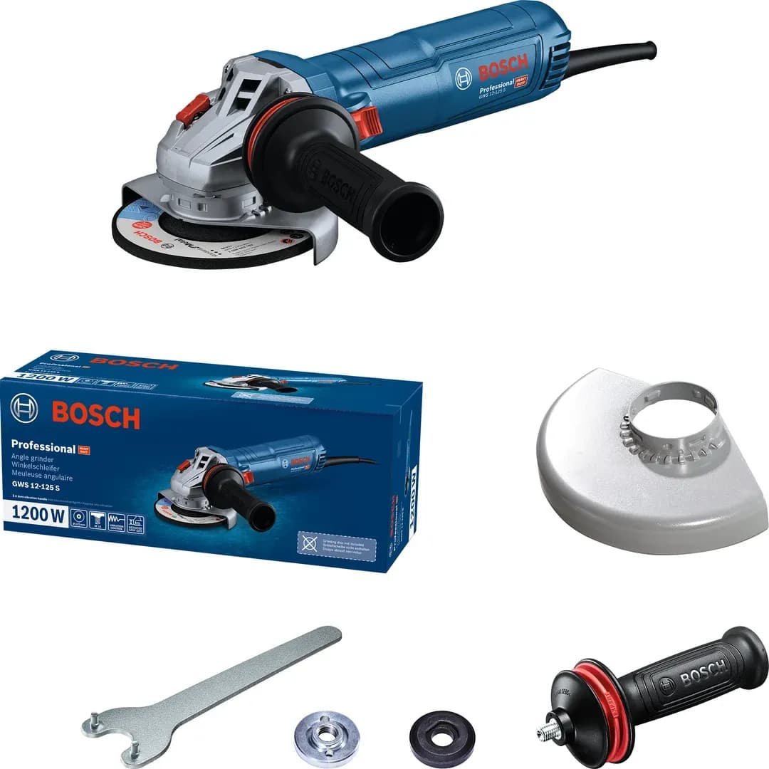 Bosch Professional GWS 12-125 S Grinder 125mm Electric 1200W with Speed Control