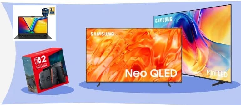 Επιλεγμένες Τηλεοράσεις Samsung >999€ με δώρο Laptop Asus (Κωτσόβολος) ή Nintendo Switch 2 (Πλαίσιο)