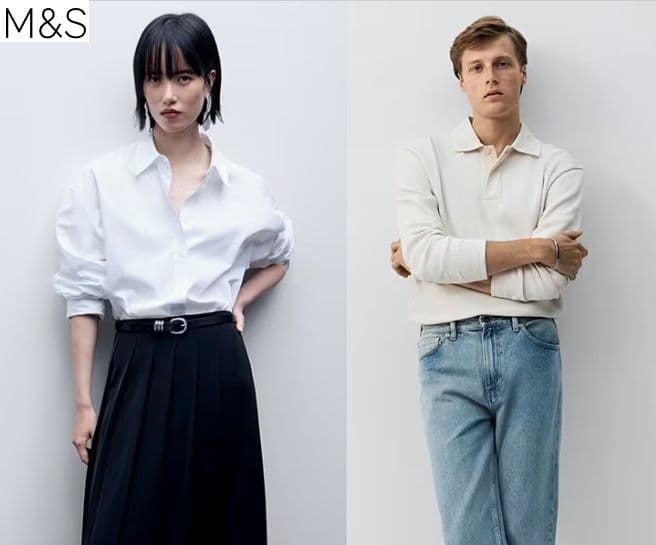 Marks & Spencer το 2ο στη μισή τιμη σε γυναικείες και ανδρικές μπλούζες & πουκάμισα